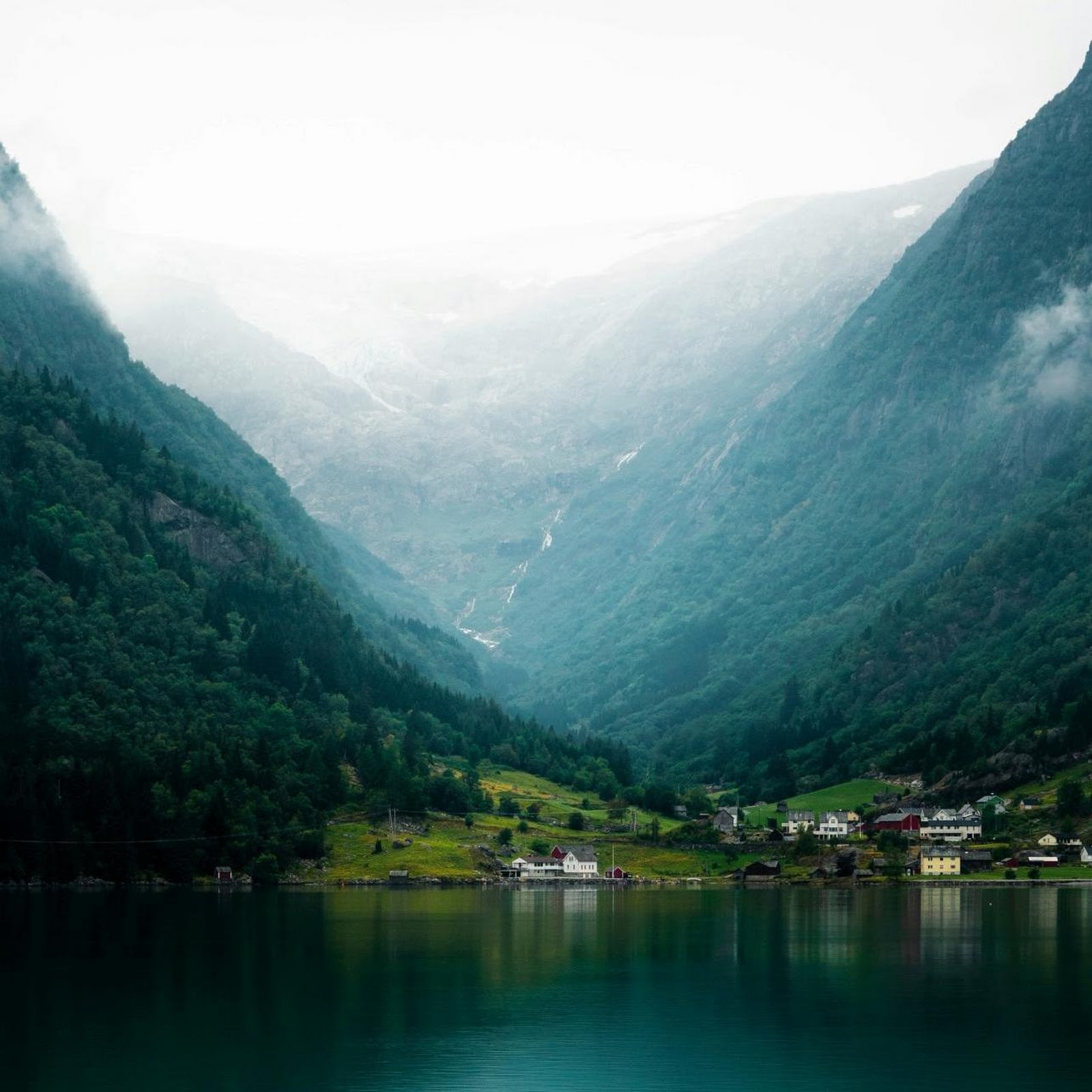 Download Misty Fjord Valley Landscape Full HD iPhone