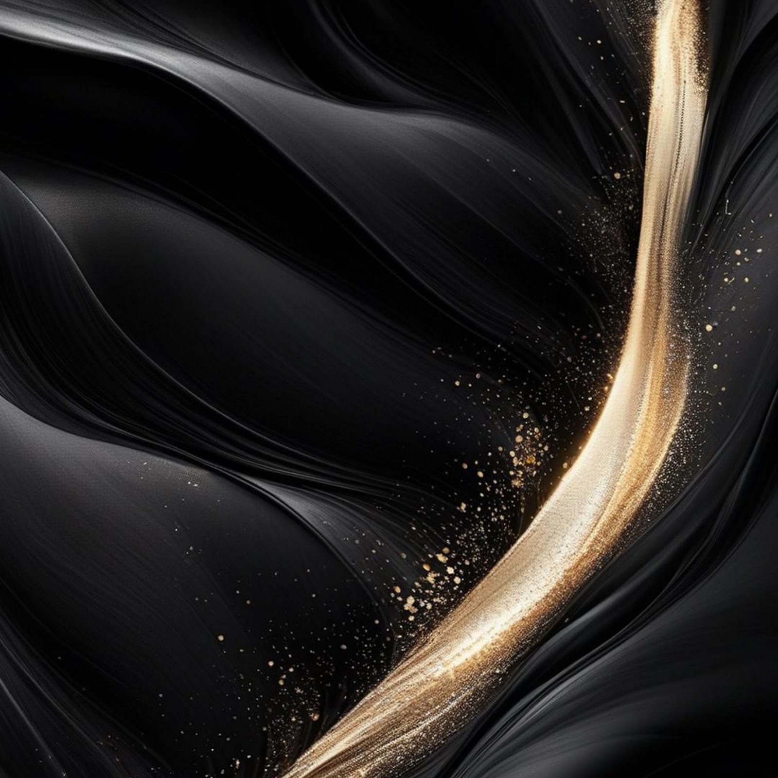 Download Flowing Black Silk and Gold Streak Full HD iPhone