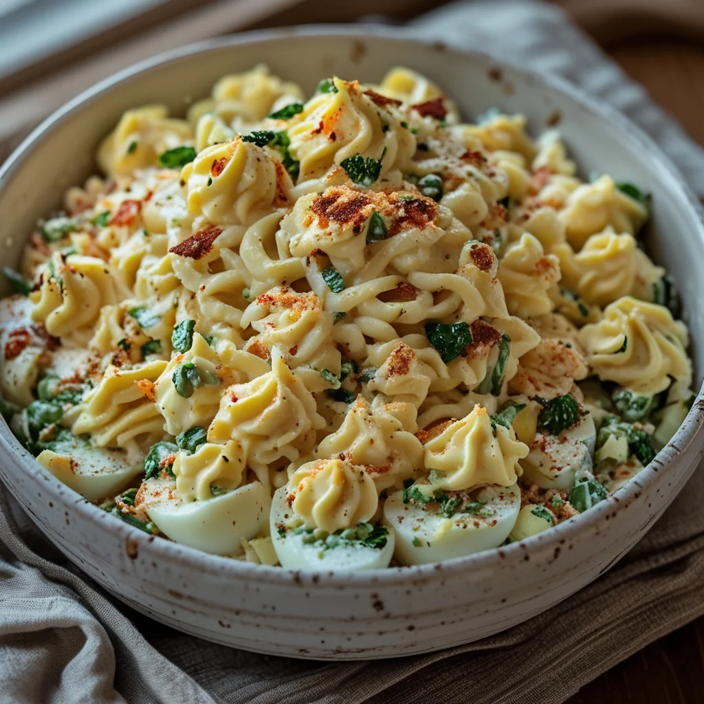 Deviled Egg Pasta Salad Recipe – Easy, Creamy, and Family-Friendly