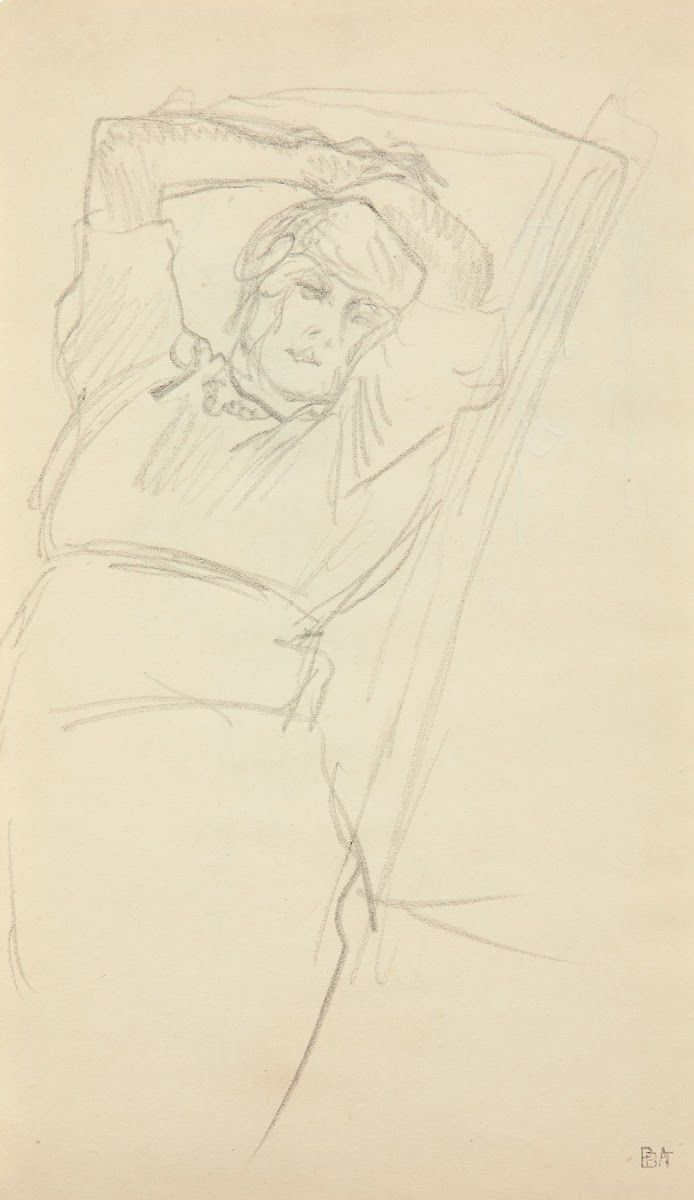 Femme à la chaise longue circa 1914