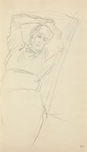 Femme à la chaise longue circa 1914
