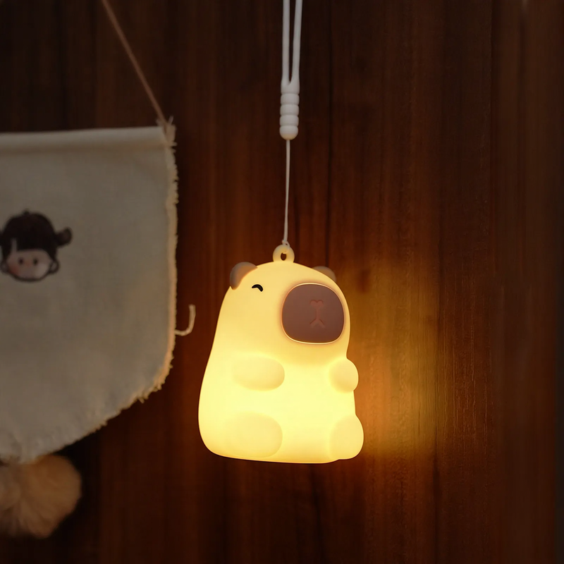 Mini night light with hippo design