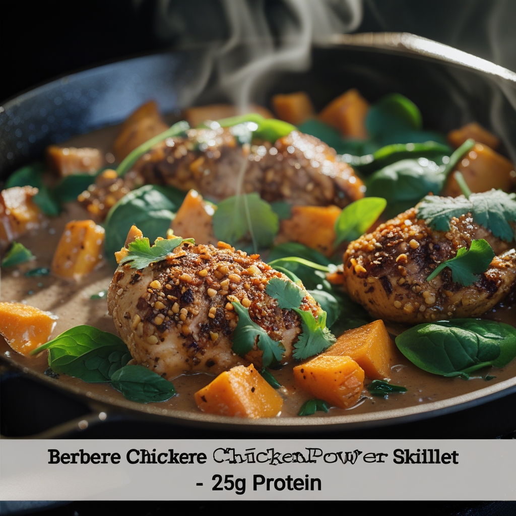 Berbere-Spiced Chicken & Lentil Power Skillet with Coconut Spinach