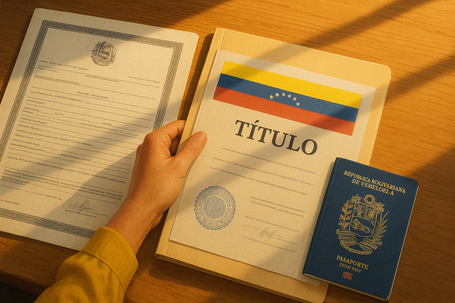 Documentos venezolanos listos para apostilla y trámites migratorios en el exterior