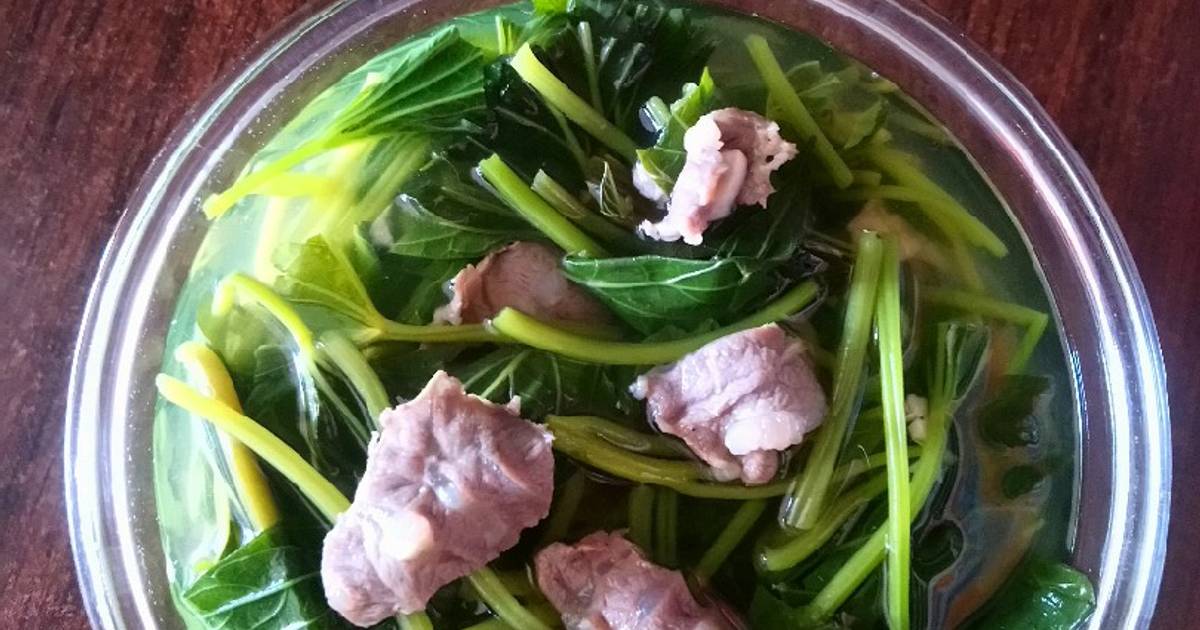 Canh rau lang nấu bắp bò