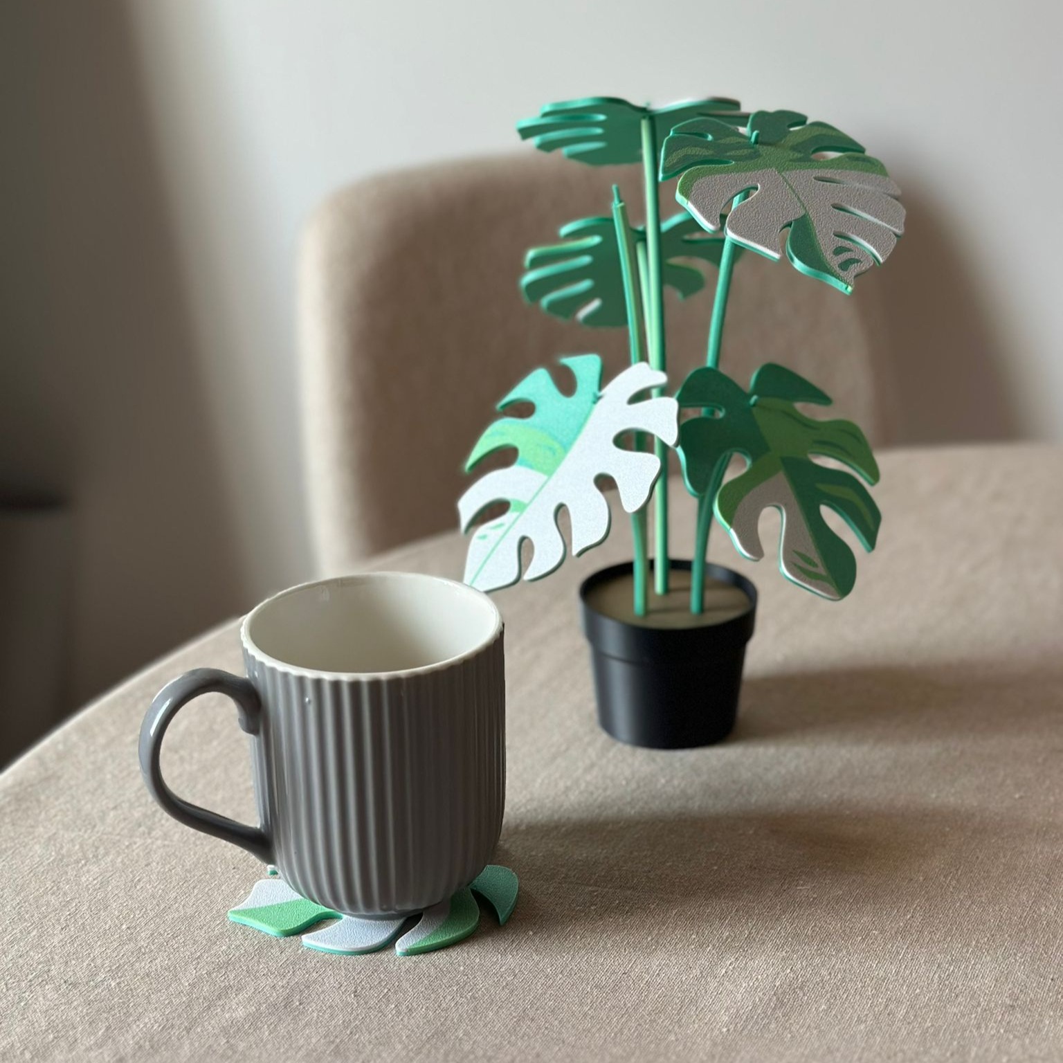 Set de 6 Posavasos Monstera