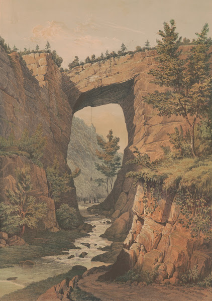 The natural bridge Rockbridge County Va from a sketch by Maj Ths H Williamson 18