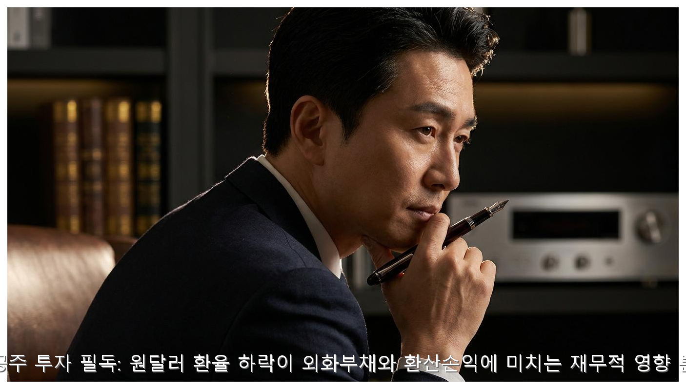 항공주 투자 필독: 원달러 환율 하락이 외화부채와 환산손익에 미치는 재무적 영향 분석 핵심 안내 및 분석 인포그래픽 (6)