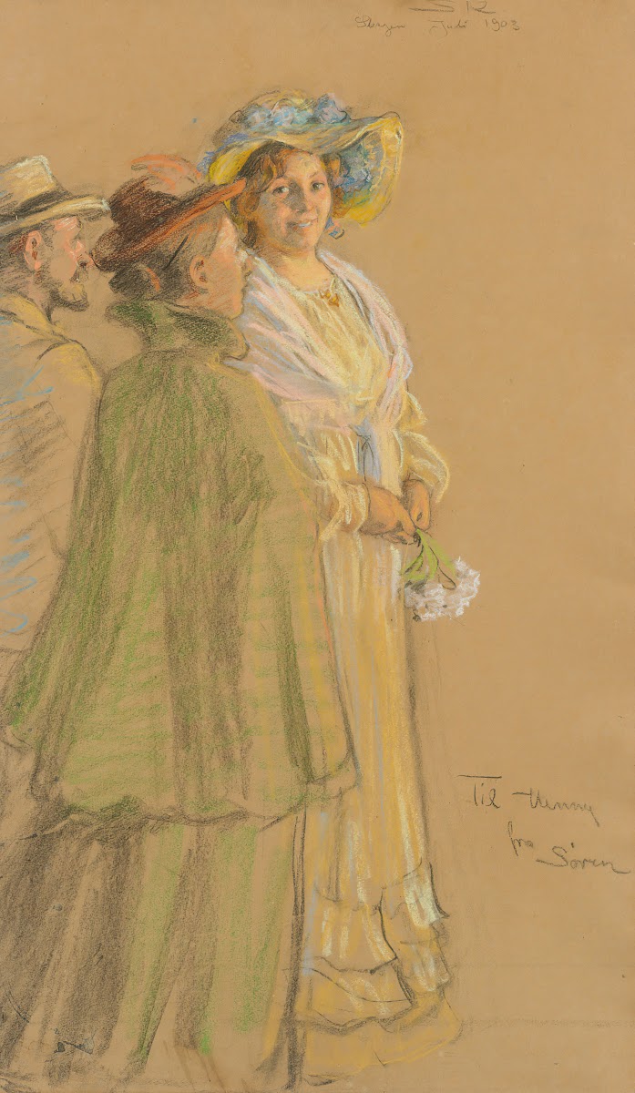 Postmaster Schrøder Anna Ancher and Henny Brodersen