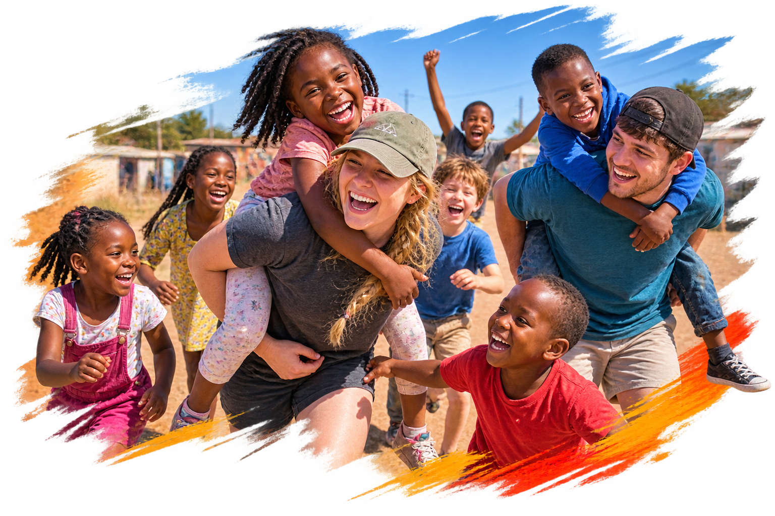 Child smiling in outreach community