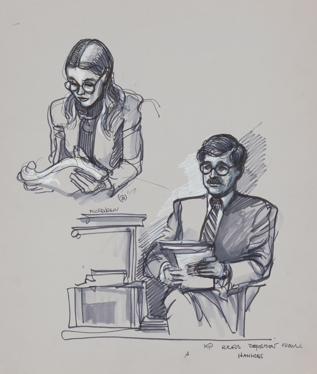 Liverone A Kip reads deposition from Flickenger