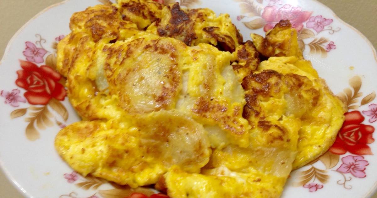 Trứng chuối chiên ăn sáng