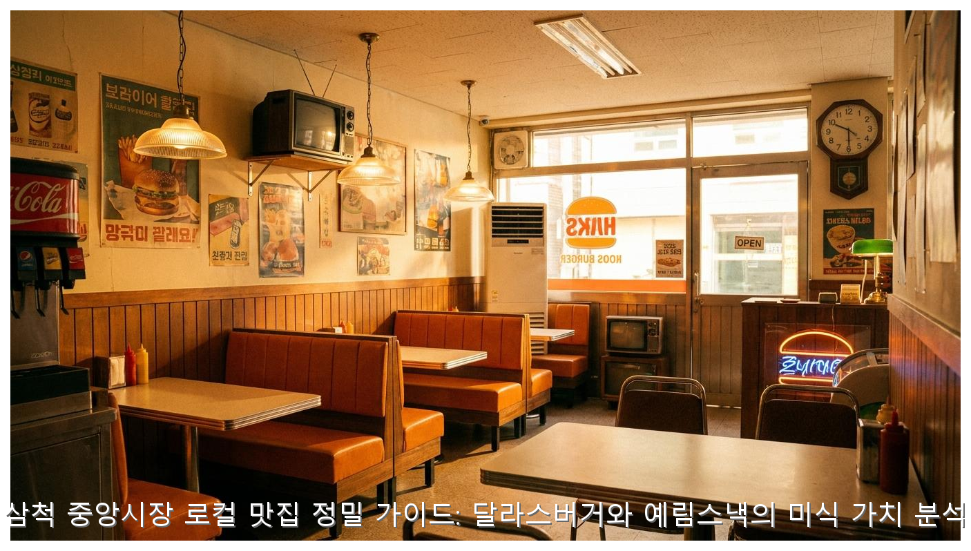 삼척 중앙시장 로컬 맛집 정밀 가이드: 달라스버거와 예림스낵의 미식 가치 분석 핵심 안내 및 분석 인포그래픽 (3)