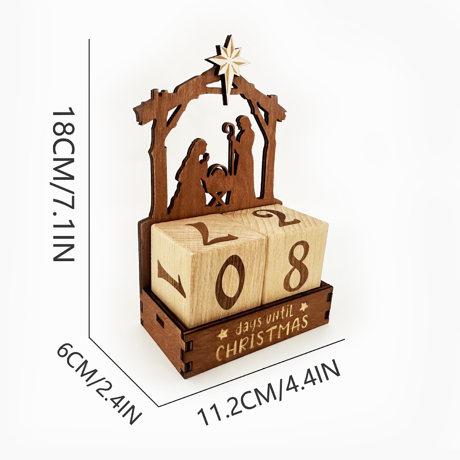 Wooden Advent Calendar as Decoration