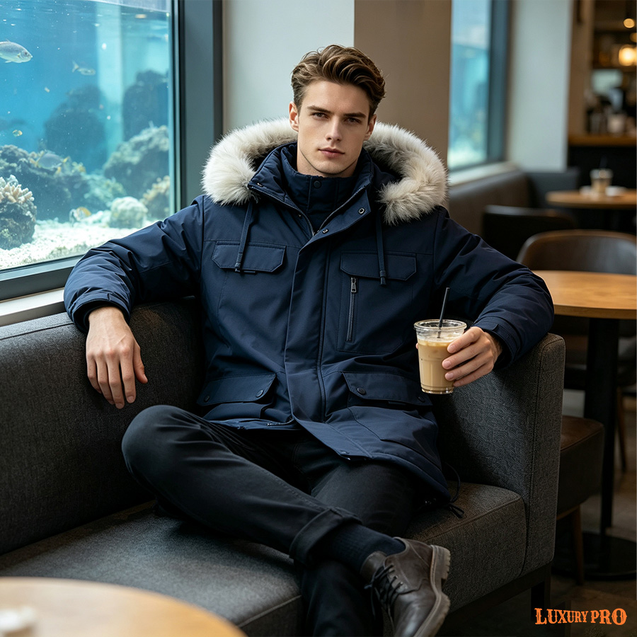 2D padded winter jacket for workwear style