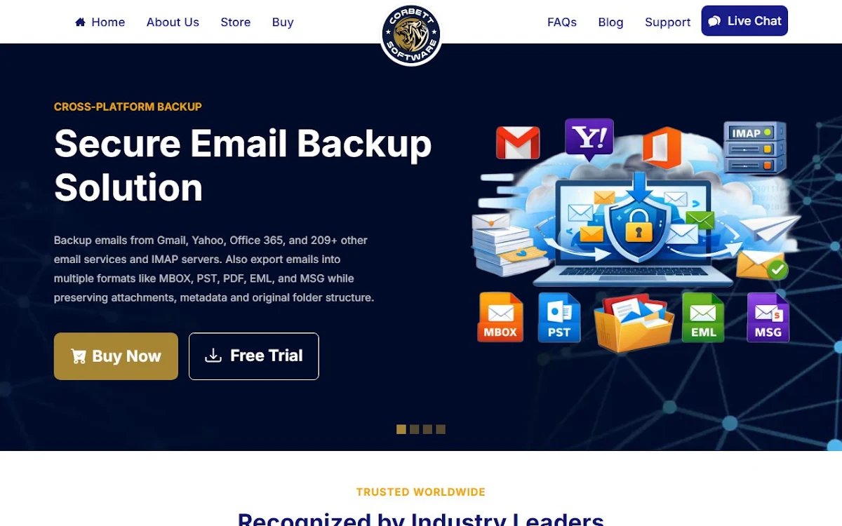 Captura de Corbett Yahoo Mail Backup Tool