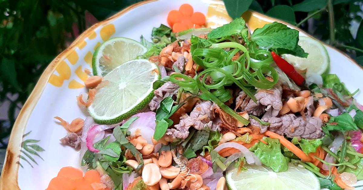 MÓN CAMPUCHIA: GỎI BÒ TÁI CHANH KHMER 🇰🇭