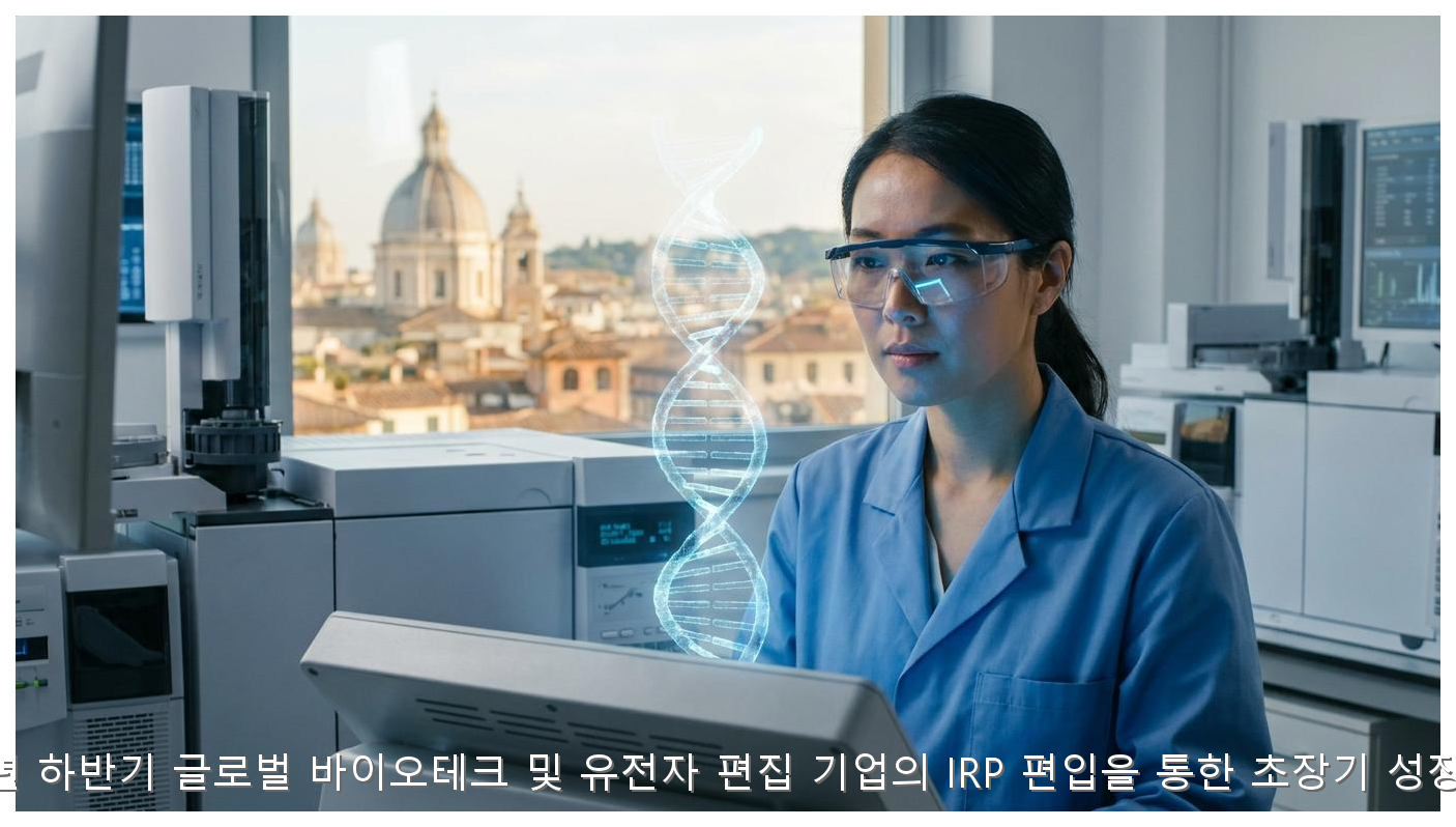 2026년 하반기 글로벌 바이오테크 및 유전자 편집 기업의 IRP 편입을 통한 초장기 성장 전략 핵심 안내 및 분석 인포그래픽 (3)