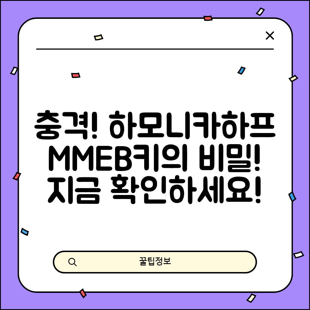 충격적인 하모니카하프마스터 MMEB키의 비밀!