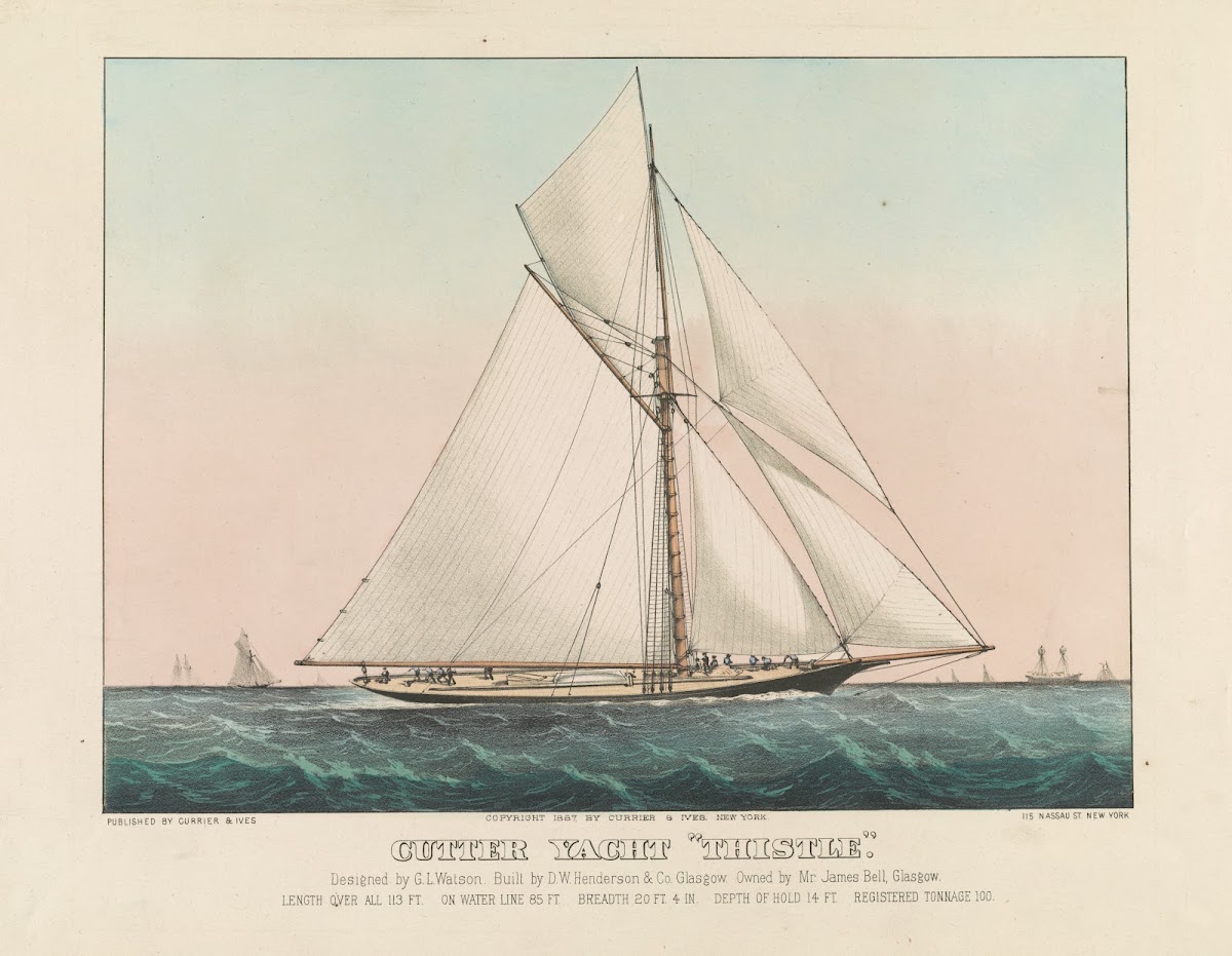 Cutter Yacht Thistle 1887