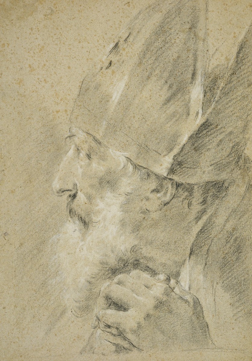 Head of a Bishop in Profile ca 1740