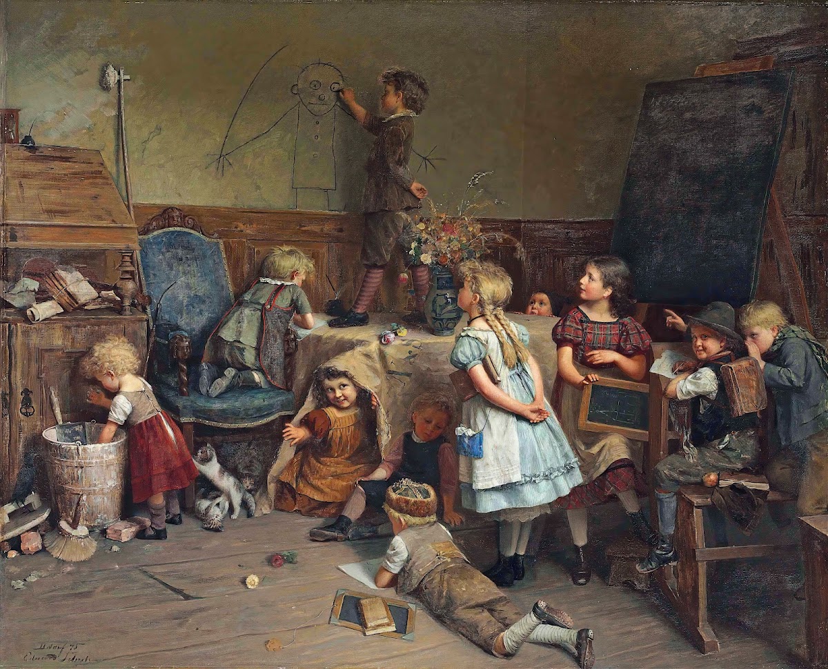 The Young Artist  School Recess 1875