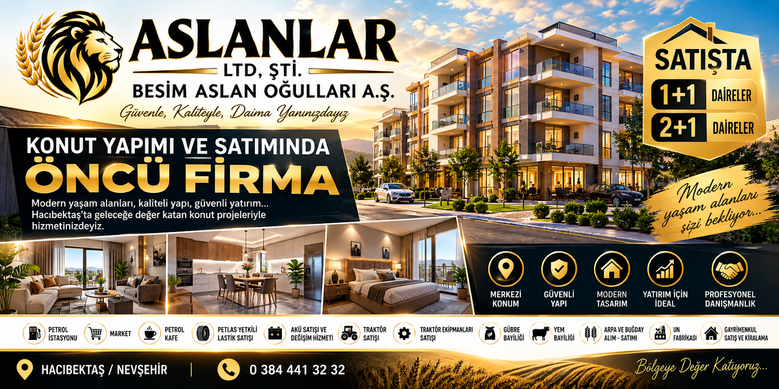 Aslanlar Grup Satılık Konut Projeleri Afişi