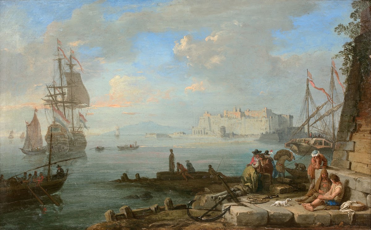 Vue du Castel dellOvo dans la baie de Naples