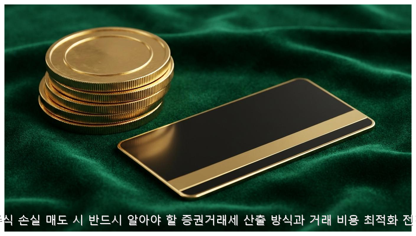 주식 손실 매도 세금 절약 및 비용 관리 전략 핵심 안내 및 분석 인포그래픽 (4)