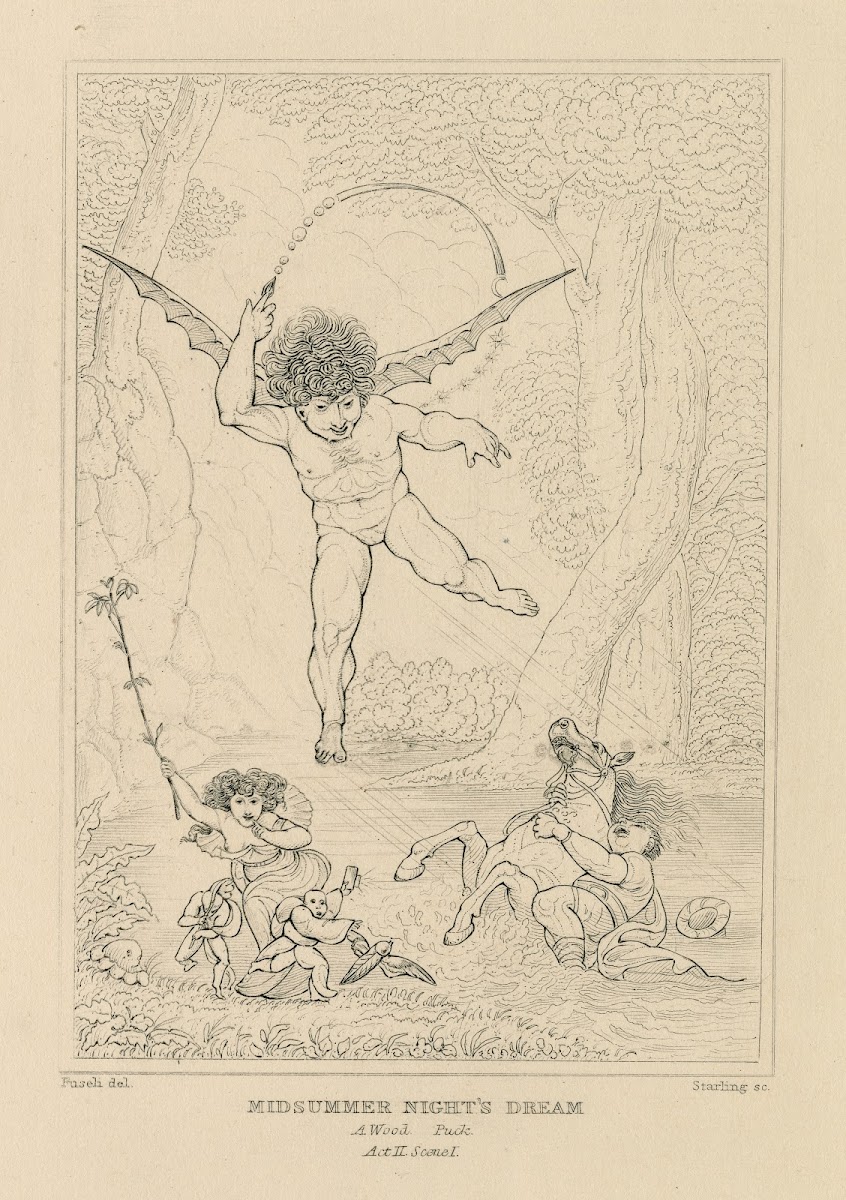 Midsummer nights dream a wood Puck act II scene I 19th century