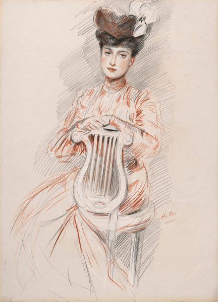 Élégante à la chaise lyre