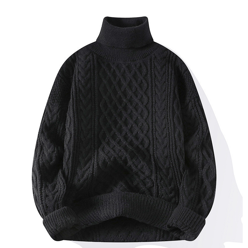 Unisex Strickpullover, gefüttert, verschiedene Kragenformen