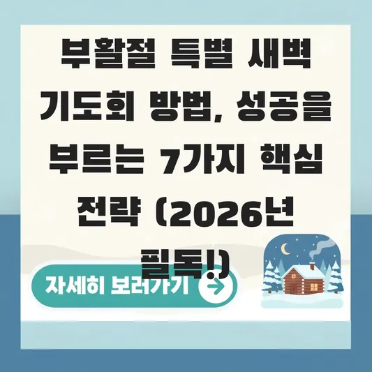 부활절 특별 새벽 기도회 방법