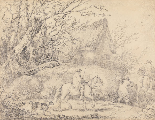 Landscape with Cottage and Figures on Horseback 1793