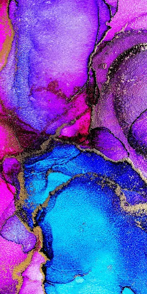 Flower, Purple, Azure, Paint, Fluid Full HD iPhone Wallpaper Background