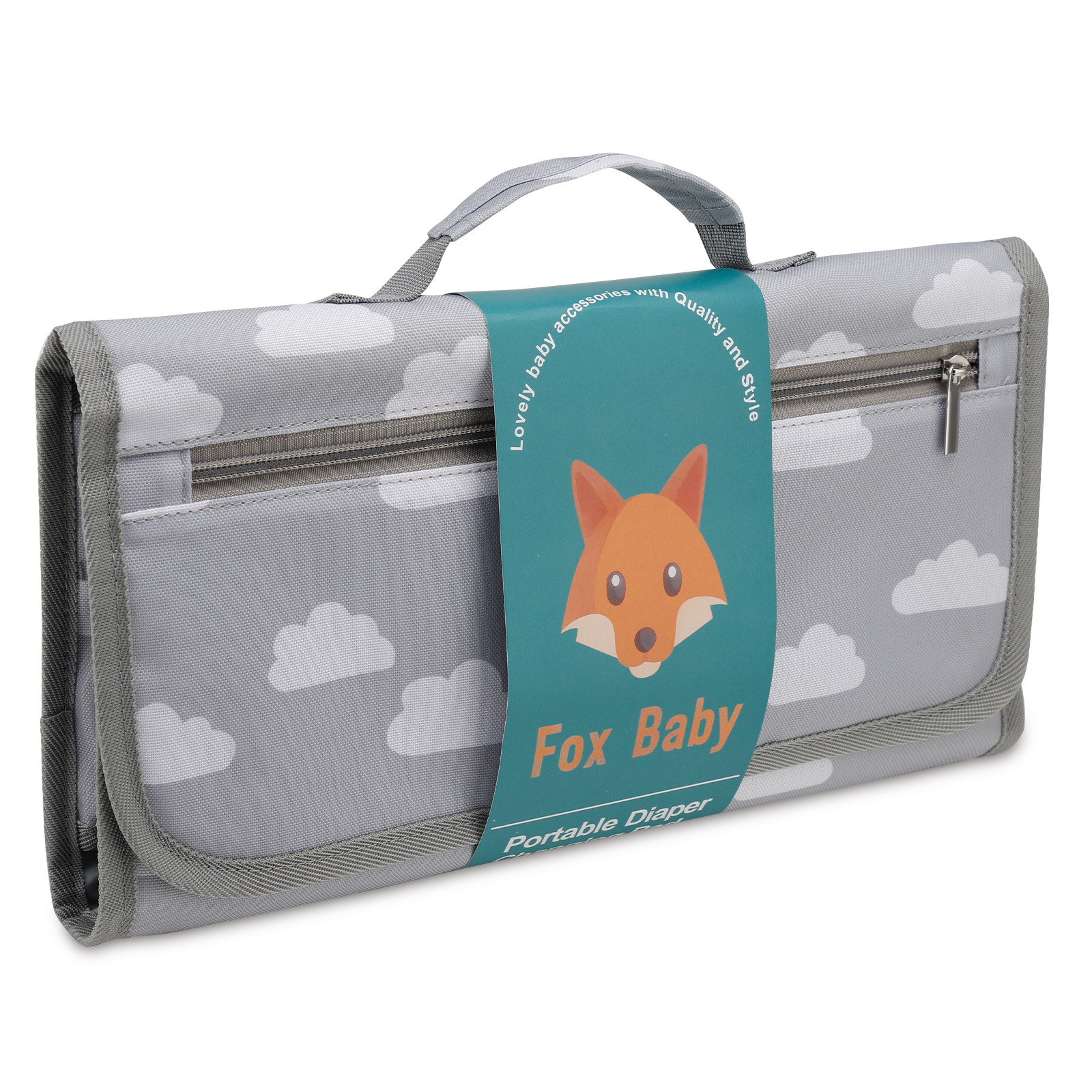 Portable changing mat, waterproof and foldable
