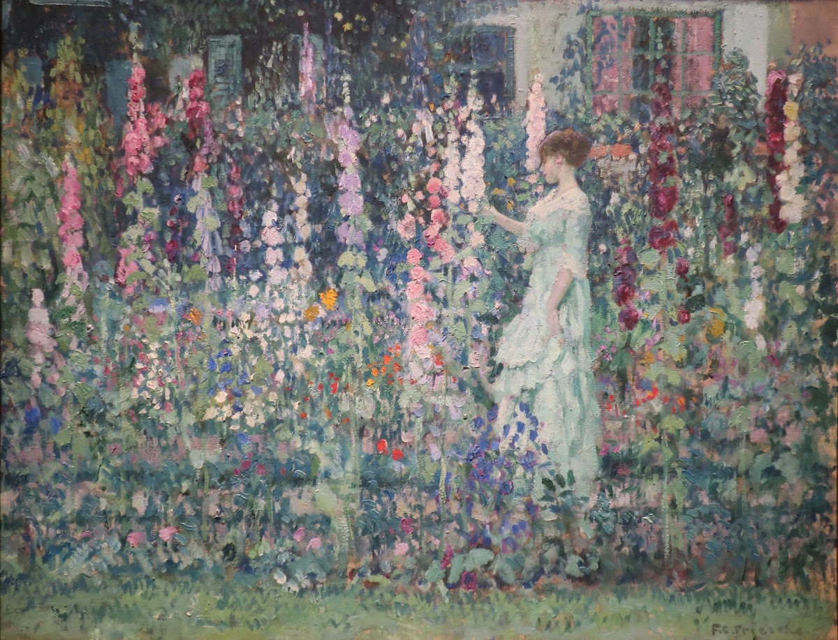 Hollyhocks by 1911