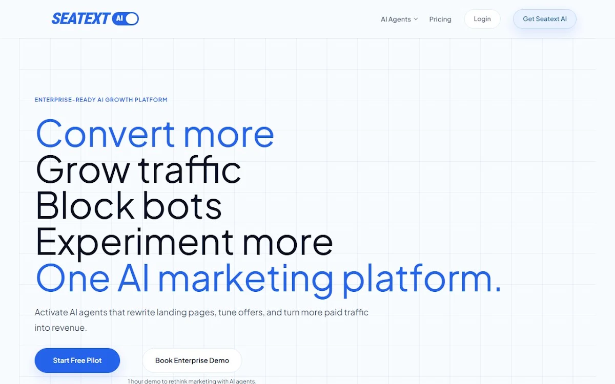 Captura de Seatext AI
