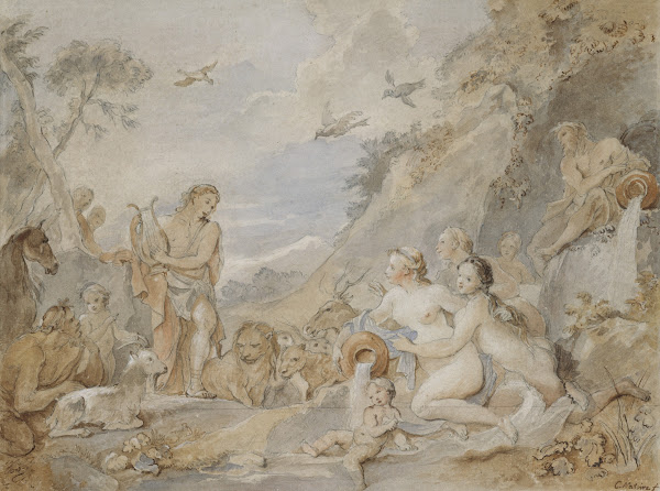 Orpheus Charming the Nymphs Dryads and Animals 1757