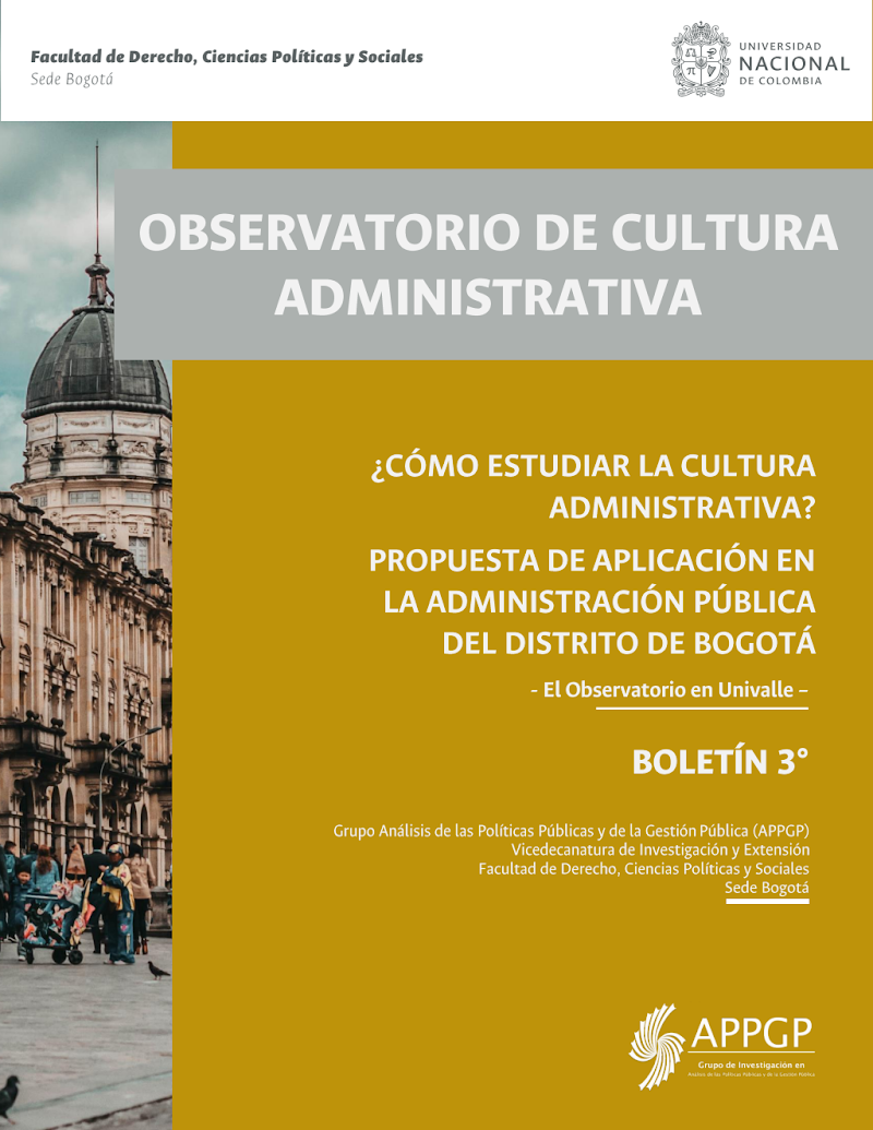 Boletín OCA 3: Propuesta teórica de para el estudio de la Cultura Administrativa