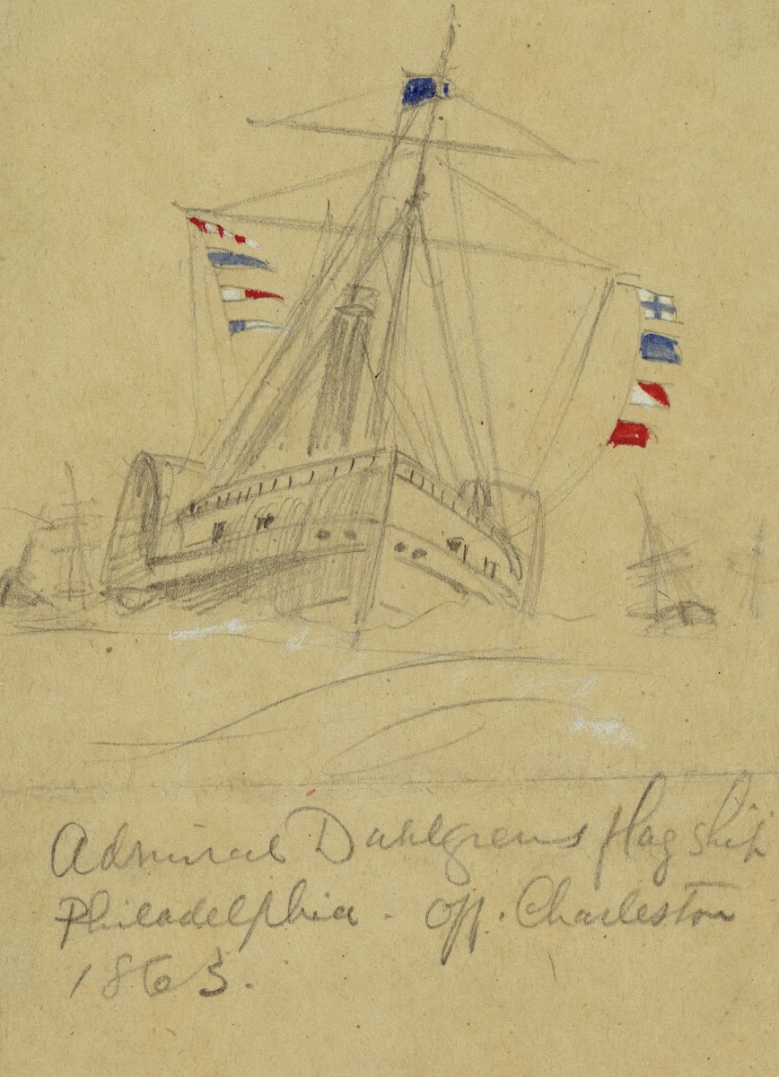 Admiral Dahlgrens flag ship Philadelphia off Charleston 1863 1863