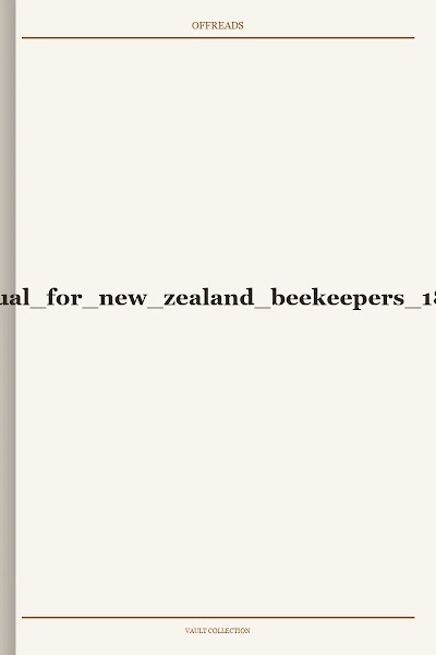 a manual for new zealand beekeepers 1848