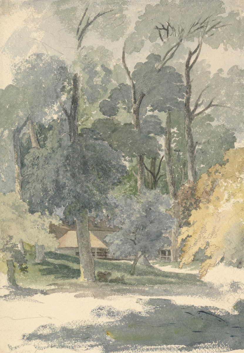 Trees and Barns in Ashstead Park Surrey