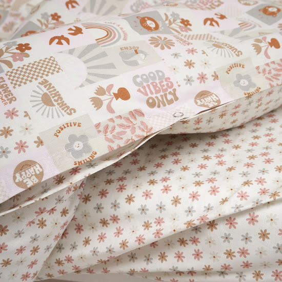 Bedding set for a baby crib 5 el Twins Via (poplin) Swallows