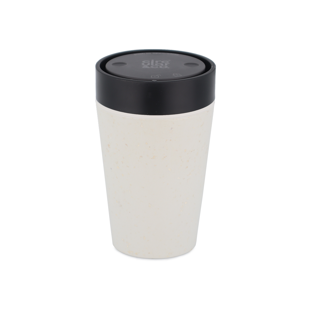 Recycled Paper Cup 8oz Chalk / Ink Black
