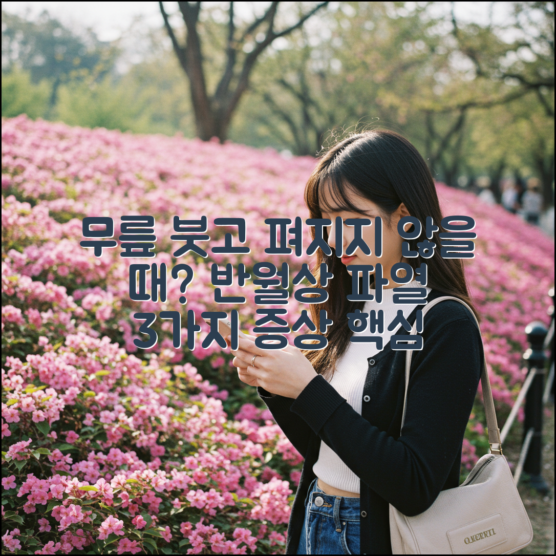 반월상 연골 파열: 무릎 붓고 펴지지 않을 땐? 3가지 핵심 증상!