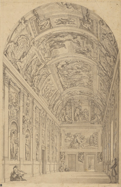 View Of The Farnese Gallery Rome 1775