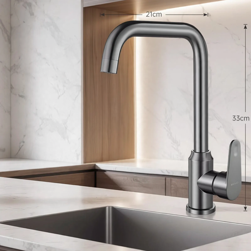 Stainless steel faucet for kitchen, mixing or cold water