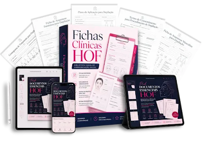 Mockup do kit +50 Documentos Essenciais HOF completo