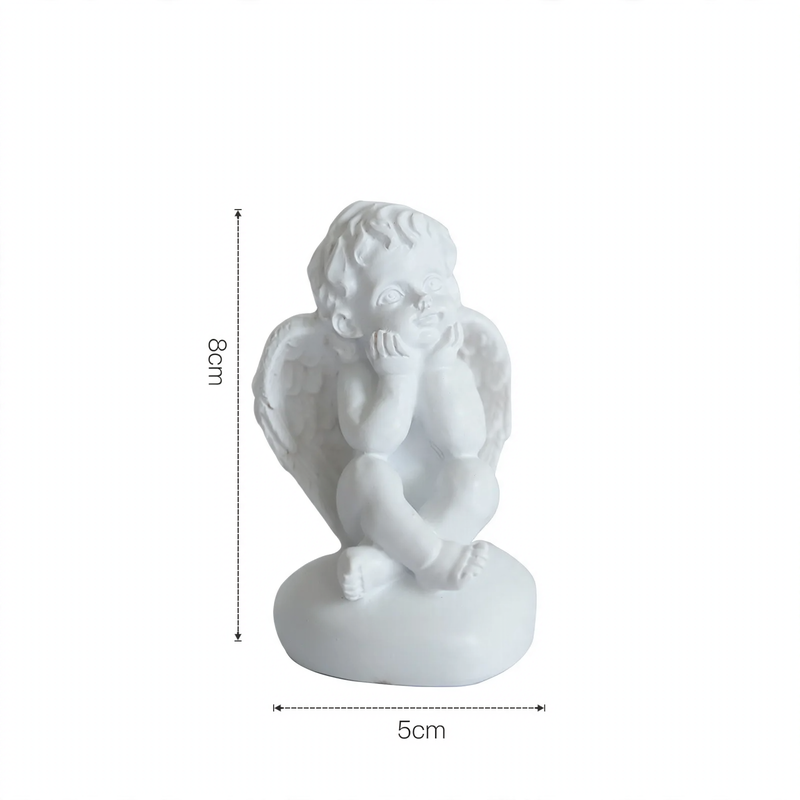 Miniature Angel Figure Made of Resin, Desk Decoration